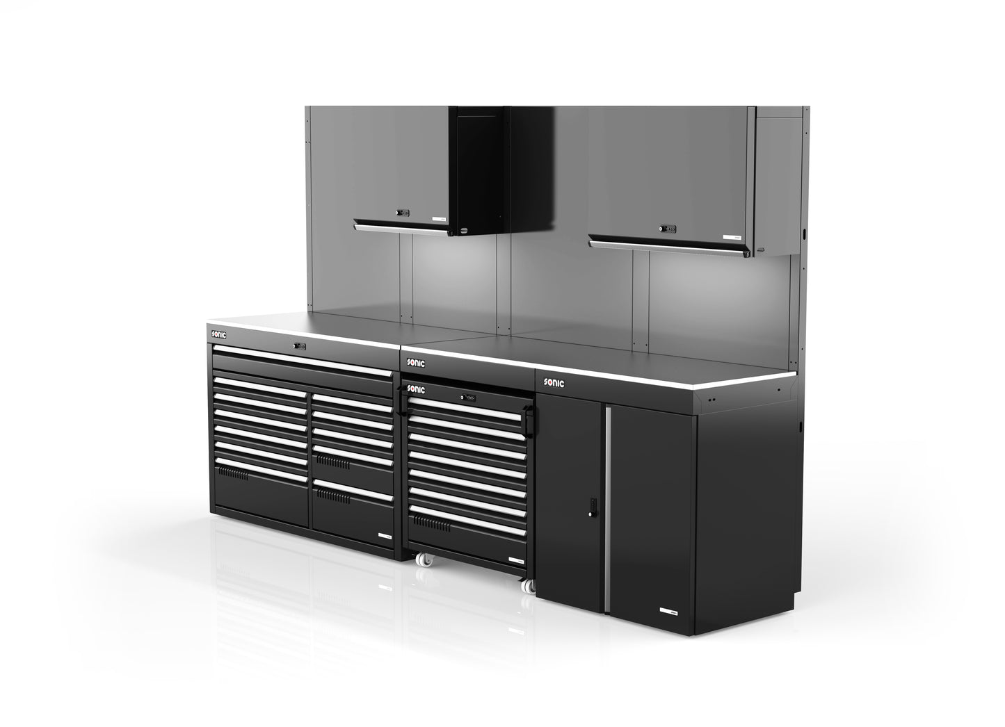 Sonic Tools MSS+ 131" Setup, 19 Drawer Setup With Storage