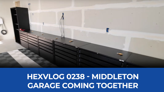 HexVlog 0238 - Middleton Garage Coming Together | ProSlat and Swisstrax
