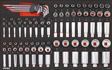 Sonic Foam System - SAE Socket Set 1/4" 3/8" 1/2", 100-PCS- Medium