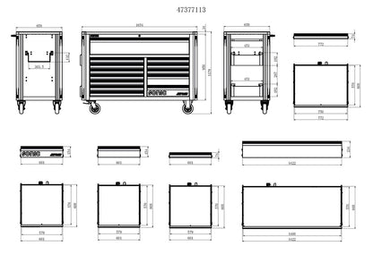 NEXT S15 TOOLBOX -  14 DRAWERS