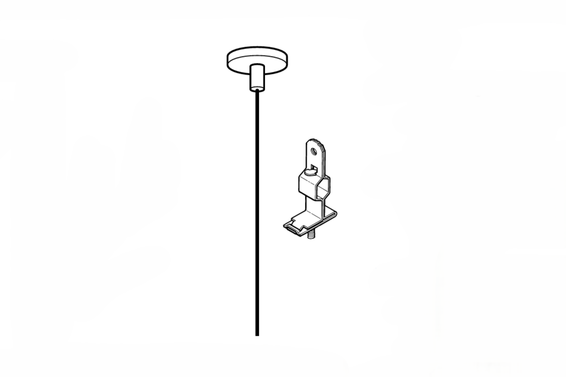 Obsessed Garage Linear Light Fixture Suspension Cables
