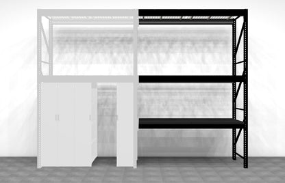Levrack Workstation Plus w/ Overhead Storage