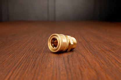 Brass M22 Male (14mm) to 3/8" QD Coupler