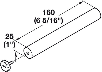 Hafele Round Post For Fineline Base Plate