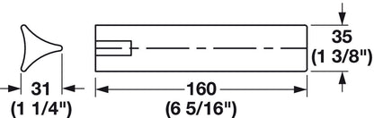 Hafele Triangle Post For Fineline Base Plate