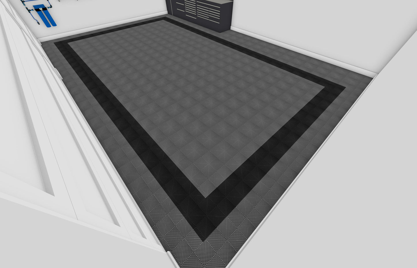 Three Car Swisstrax Flooring Solution