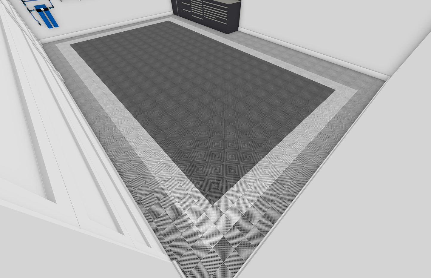 Three Car Swisstrax Flooring Solution