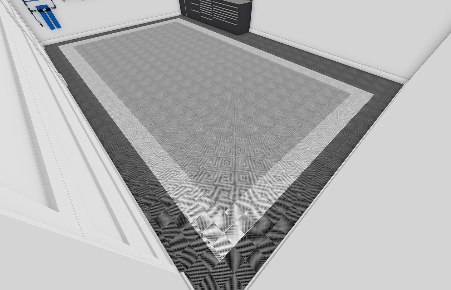 Three Car Swisstrax Flooring Solution