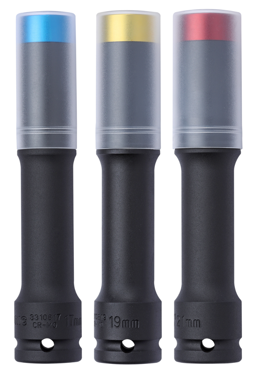 Sonic Tools Wheel Socket 1/2" 6 PT. with Ring 150 MML, 3-PCS