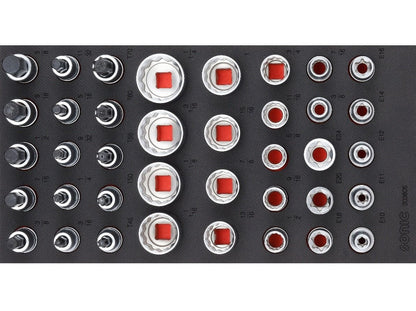 Sonic Foam System - Socket and Bit Socket Set 1/2" (SAE) - 38 Pieces - 1/3 (Small)