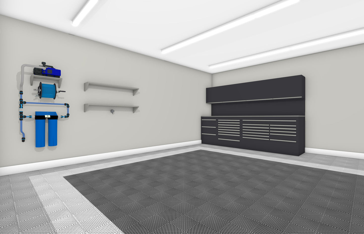 Two Car Swisstrax Flooring Solution