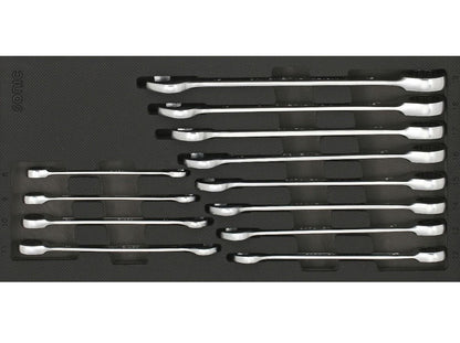 Sonic Foam System - Flat Ring Ratchet Set 12pt - 12 Pieces - 1/3 (Small)