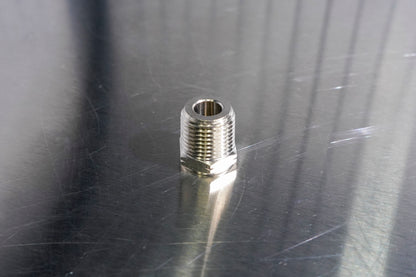 Prevost Brass Hex 1/2" NPT (Male) to 3/8" NPT (Female)