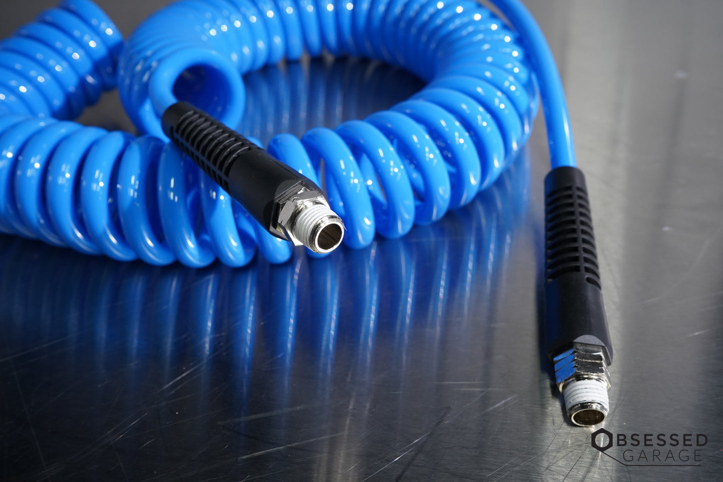 Prevost Spiral Hose w/ Fixed and Rotating 1/4" NPT (Male) Fittings
