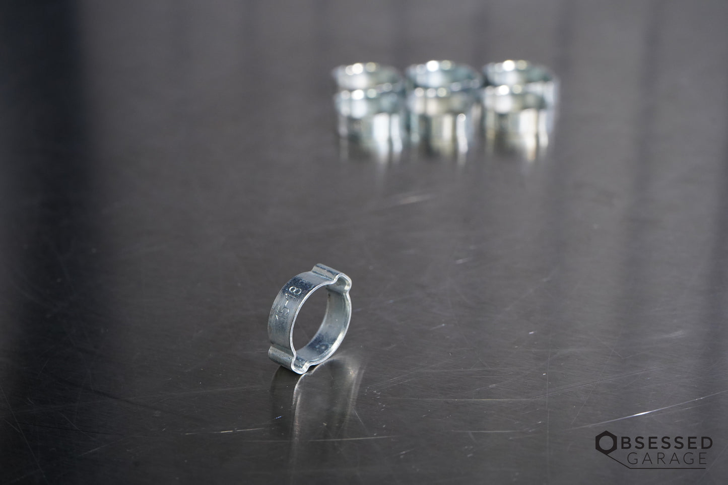 Prevost 1518 Treated Steel Double Ear Clamp Min/Max (In): 0.59-0.71