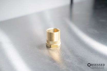 BRASS 3/4" FEMALE NPT TO 3/4" FEMALE GHT