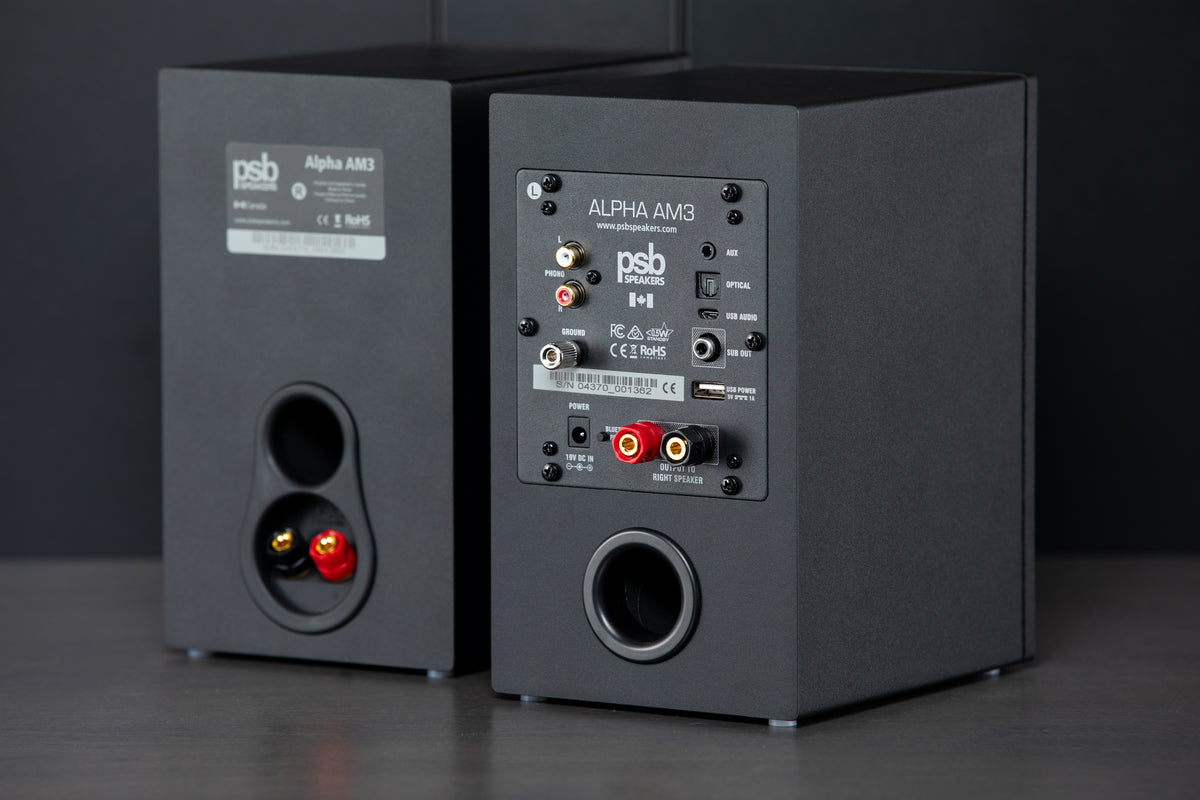 PSB Alpha AM3/AM5 Powered Bookshelf Speakers