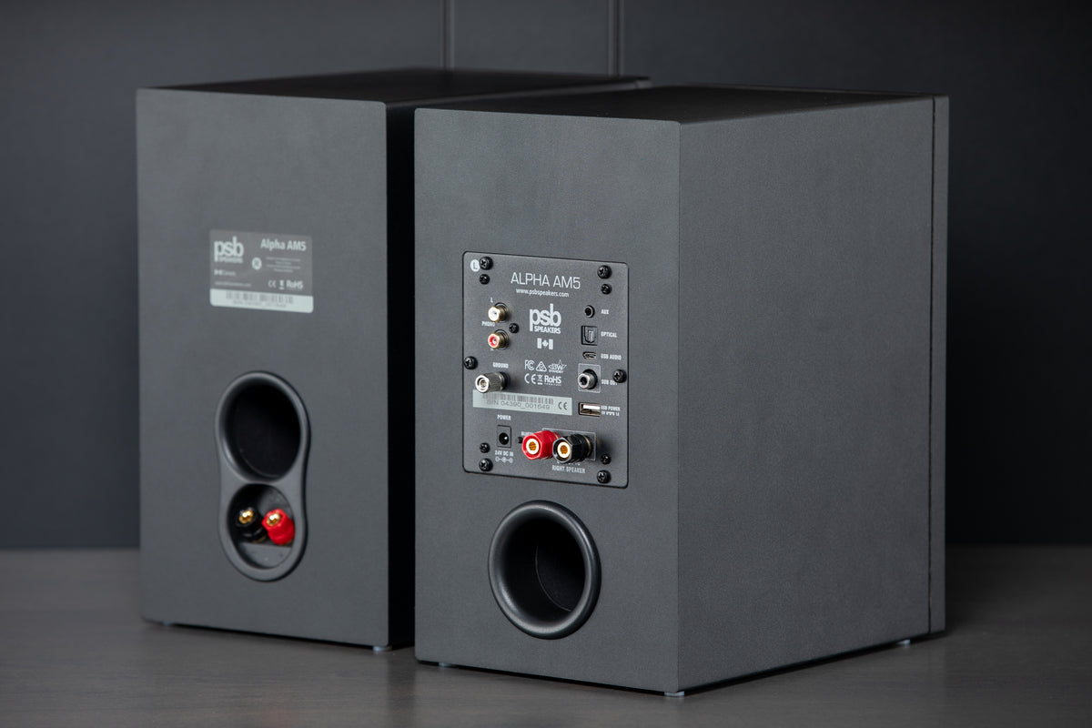 PSB Alpha AM3/AM5 Powered Bookshelf Speakers