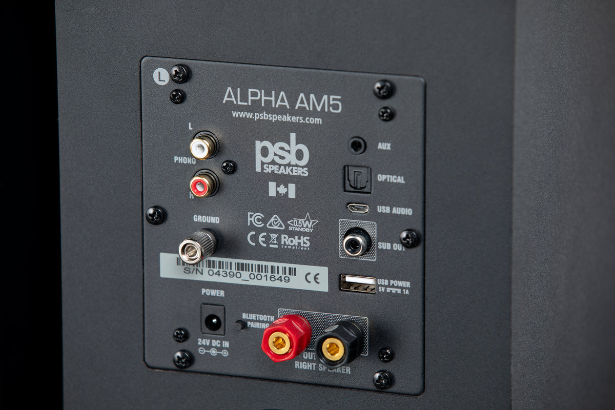 PSB Alpha AM3/AM5 Powered Bookshelf Speakers