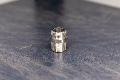 Stainless Steel 3/4" Male NPT to 3/4" Male GHT