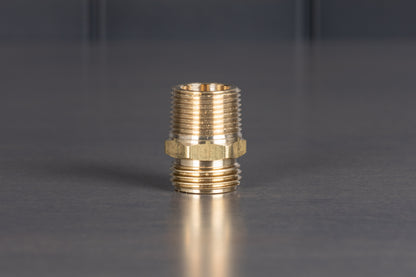 Brass 3/4" Male NPT to 3/4" Male GHT