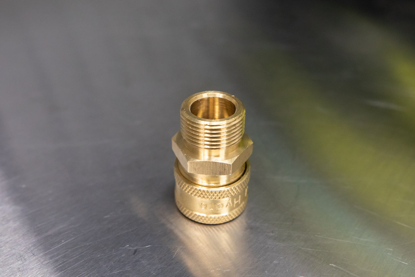 Brass M22 Male (15mm) to 3/8" QD Coupler