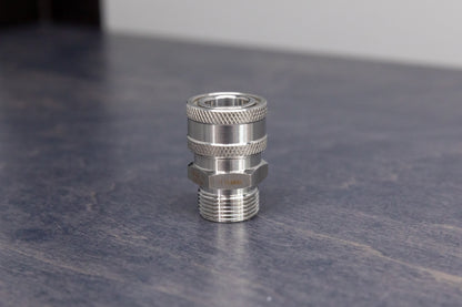 Stainless Steel M22 Male (15mm) to 3/8" QD Coupler