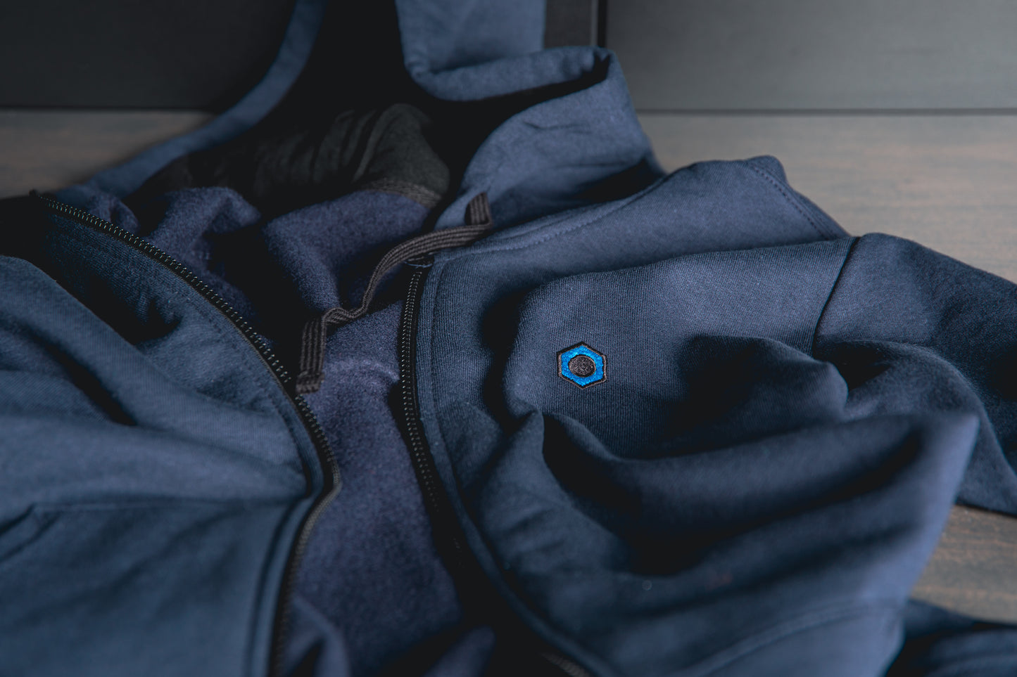 Minimalistic Hex Zip-Up Hoodie