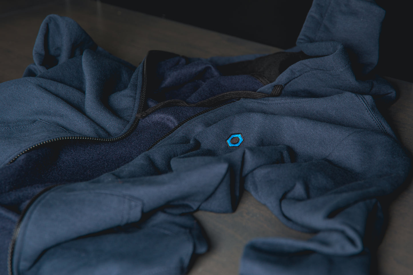 Minimalistic Hex Zip-Up Hoodie