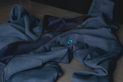 Minimalistic Hex Zip-Up Hoodie