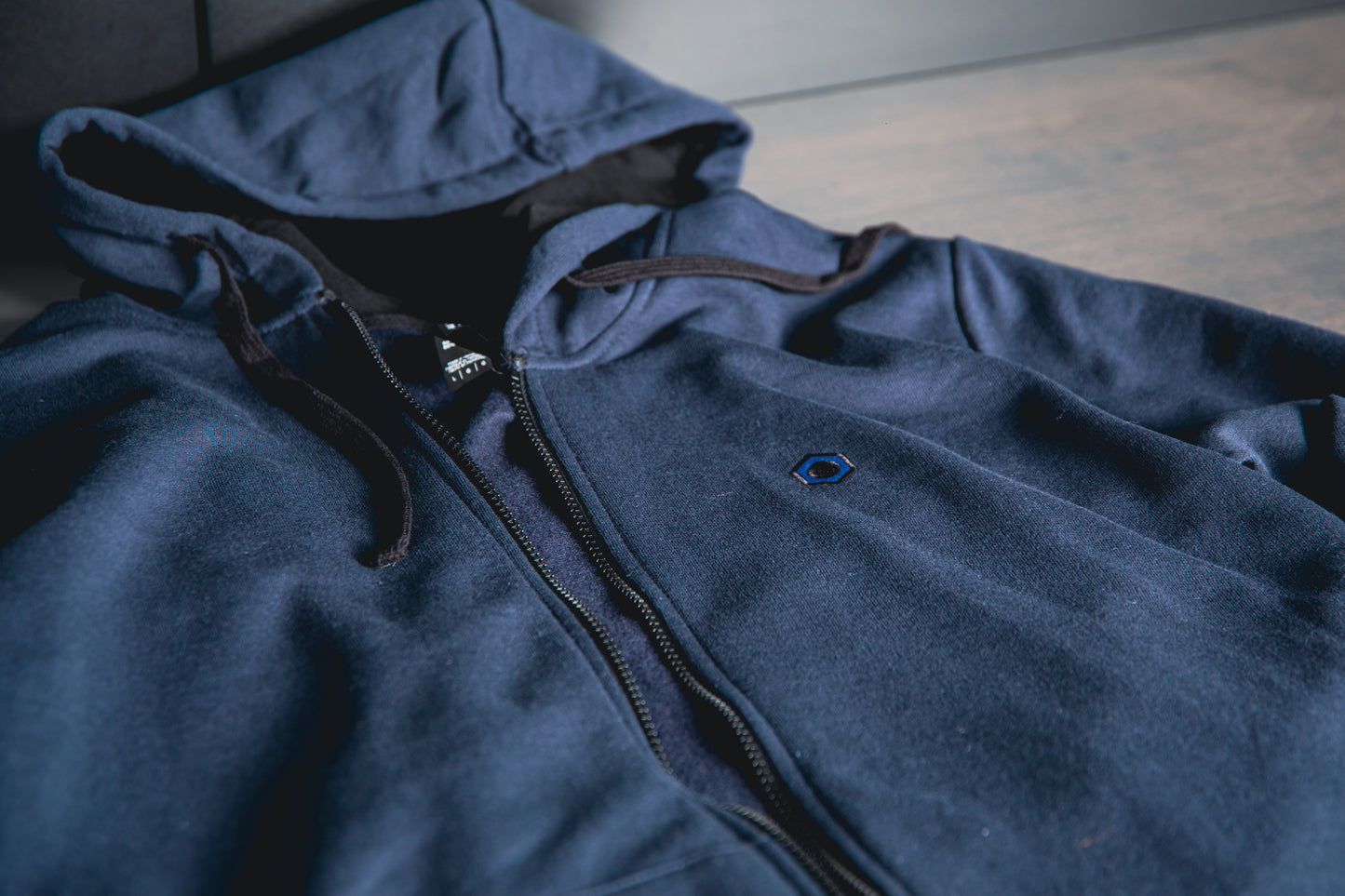 Minimalistic Hex Zip-Up Hoodie