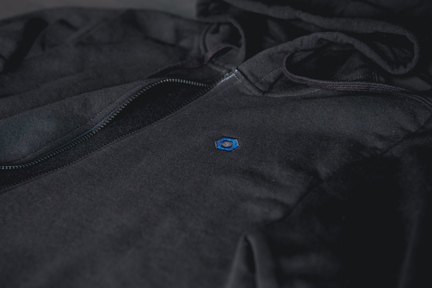 Minimalistic Hex Zip-Up Hoodie