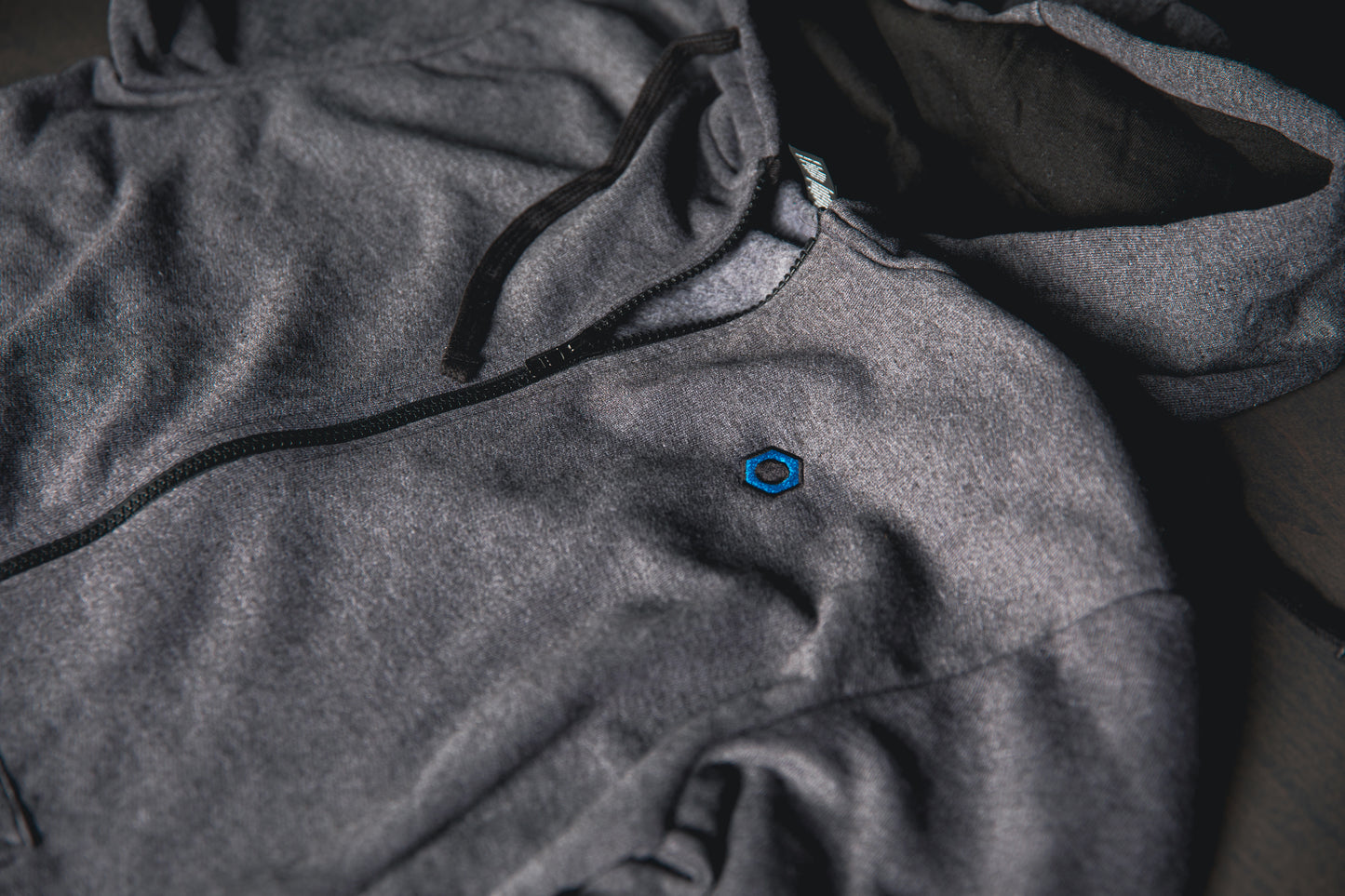 Minimalistic Hex Zip-Up Hoodie