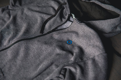 Minimalistic Hex Zip-Up Hoodie