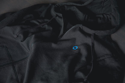 Minimalistic Hex Zip-Up Hoodie