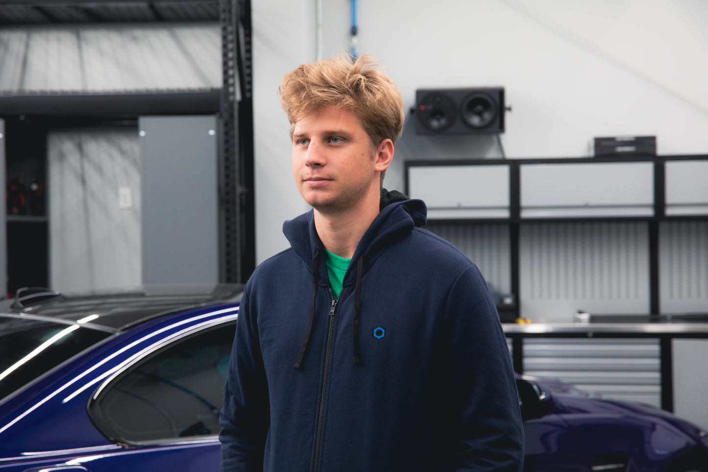 Minimalistic Hex Zip-Up Hoodie