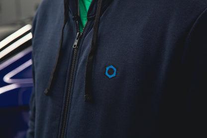 Minimalistic Hex Zip-Up Hoodie