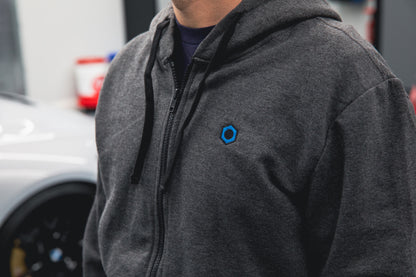 Minimalistic Hex Zip-Up Hoodie