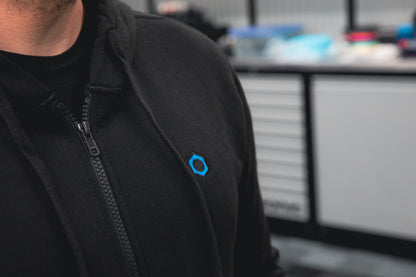 Minimalistic Hex Zip-Up Hoodie
