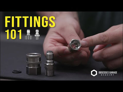 Mosmatic T304 SS M22 Female (14mm) to 3/8" QD Plug