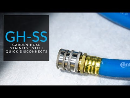Stainless Steel Garden Hose 3/4” Male QD Plug
